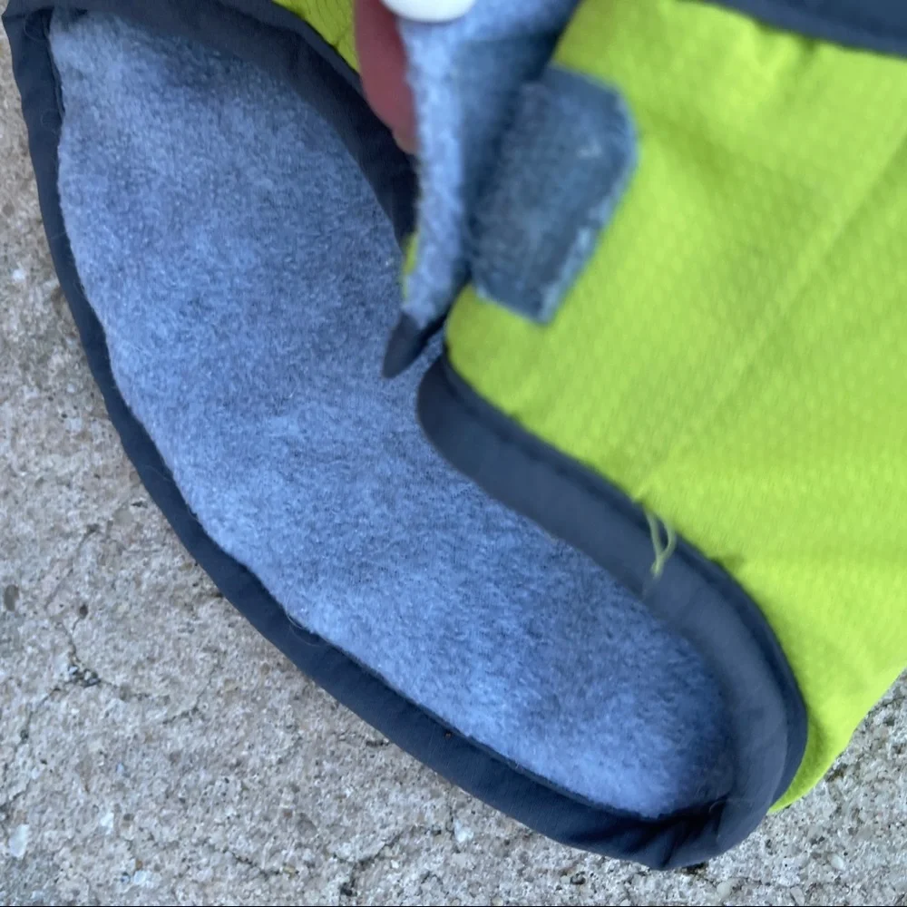 Dog Jacket Vest by FRIENDS FOREVER neon yellow grey Coat size XS fleece inside